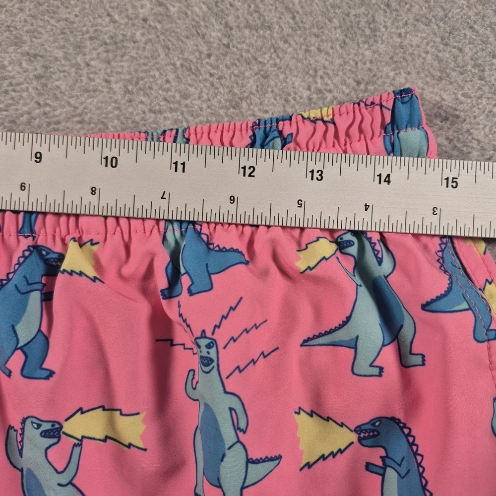 Chubbies Hear Me Roar Godzilla Dino Stretch Swim Trunks Men's Swim Shorts Large